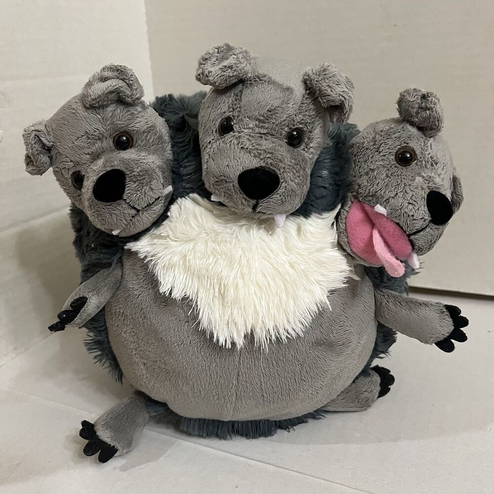 Squishable Cerberus 7" Three Headed Dog Plush Gray Spooky Collection SOHO NY